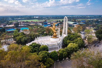 Wat Si Mahapho temple and buddha statue in Nakhon Pathom, Thailand