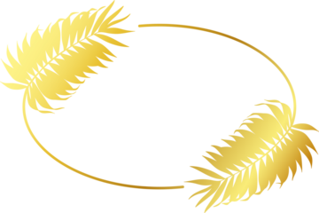 Golden Luxury Frames with Tropical Leaves