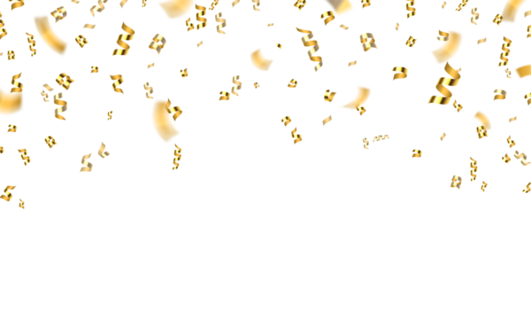 Golden Falling 3D Confetti