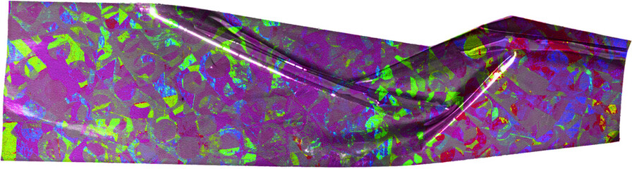 shiny holographic foil sticker snip isolated