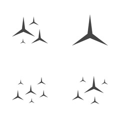 Set of stars sparkles, flat design