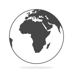 Obraz premium Globe flat design style on white background