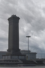 Photo of the Monument to the People's Heroes at Tiananmen Square in Beijing, China
