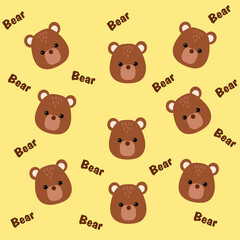 Fototapeta premium animal vector. Forest animal illustration. card for children. poster with a bear. cute postern.illustration for fabric