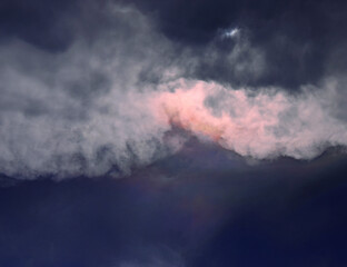  Iridescent Pileus Cloud, Nature background