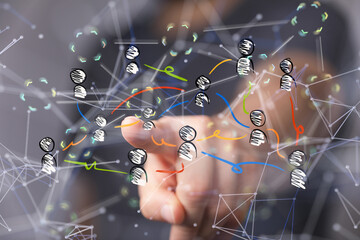 conference Digital Network and data concept