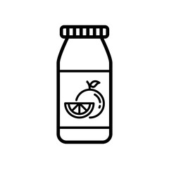 Bottle Orange Juice Icon.