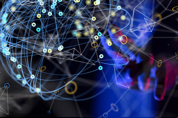 conference Digital Network and data concept 3d