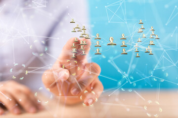 hierarchy connection team group digital