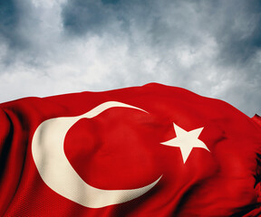 Turkish Flag, Turkish State 3D Flag Study