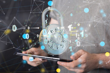 Cybersecurity and information or network protection. Future technology web