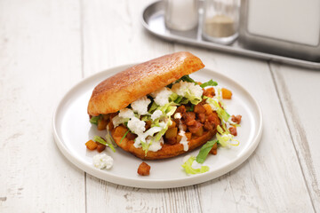 pambazo, Mexican chorizo potato sandwich