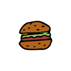 simple vector burger icon. food icon