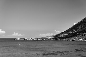 rocky sea coast on the island of Crete