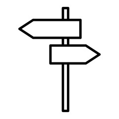 Fototapeta premium Signpost, Road Sign Icon Vector Design Template