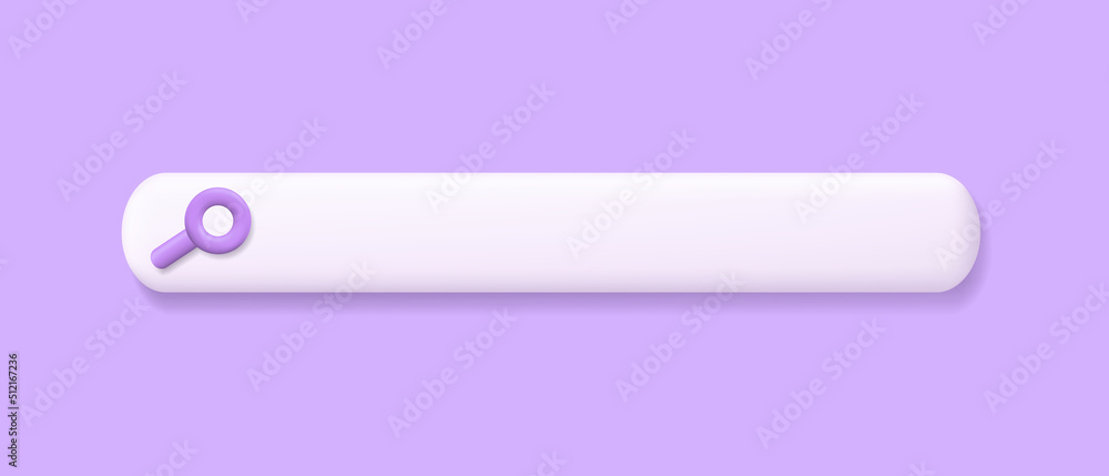 Poster 3d search bar. 3d search bar icon. button for web site, internet, address and link. design for websi