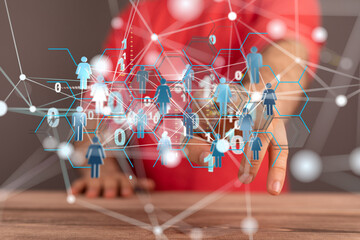 Business intelligence analyst dashboard on virtual