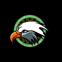 eagle head vector logo design