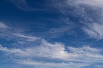 Naklejka na ściany i meble Blue sky cirrus clouds.