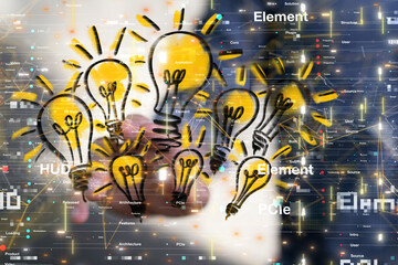 Global network. Blockchain. 3D illustration. Neural networks and artificial intelligence. Abstract