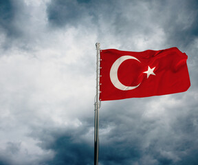 Turkish Flag, Turkish State 3D Flag Study