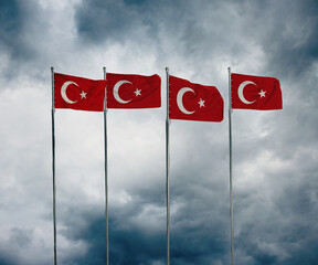 Turkish Flag, Turkish State 3D Flag Study