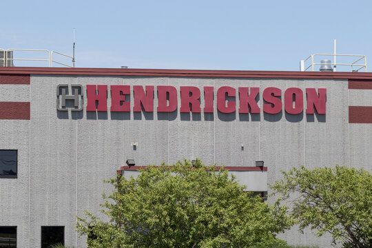 Hendrickson International factory. Hendrickson designs and manufactures air suspension systems and components for heavy duty trucks and trailers.