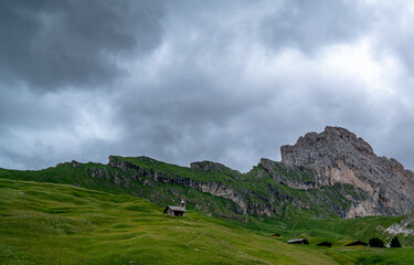 Small chapel on a hill in the famous dolomites - south tyrol