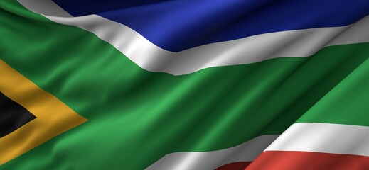illustration south africa national flag