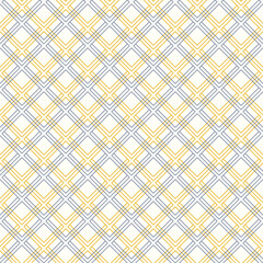 Seamless geometric abstract vector pattern whith blue and golden rhombuses. Geometric modern ornament. Seamless modern background