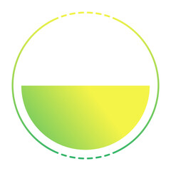 gradient halftone round banner
