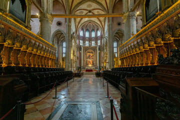 Fototapeta premium The Church of Santa Maria Gloriosa dei Frari in Venice on a summer day