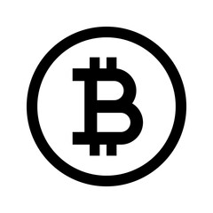Bitcoin logo. Crypto currency btc vector icon.