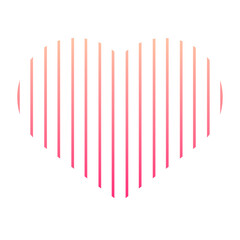 gradient line pattern heart
