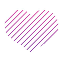 gradient line pattern heart
