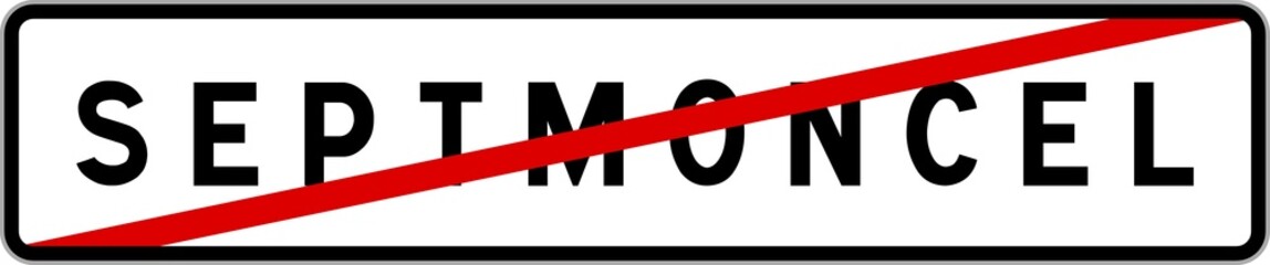Panneau sortie ville agglomération Septmoncel / Town exit sign Septmoncel