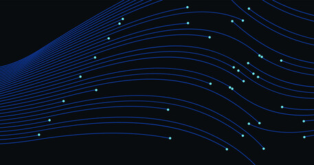 abstract background with business lines. Technology abstract lines and dots connection background. Connection digital data and big data concept