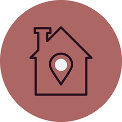 Obraz premium Home Location Icon