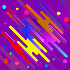 Abstract colorful background of various rounded shapes. Vector illustration