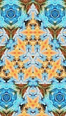 digital kaleidoscope pattern mixed media