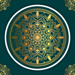 Circle Pattern Creative Luxury Ornamental Mandala, Flower Mandala with gradient color with unique Background Design in gold color vector