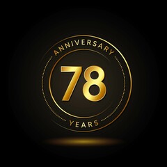 78 Years Anniversary Celebration Vector Template Design Illustration