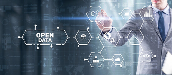 Open Data. Access Concept Modern Technology