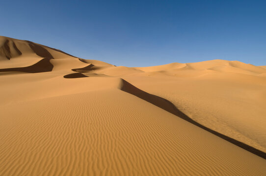Sand dunes in a desert, Erg Awbari, Fezzan, Libya