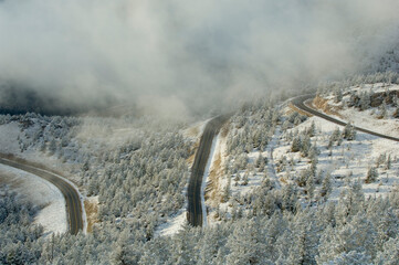 Road passing through a landscape, Chief Joseph Scenic Byway, Wyoming, USA
