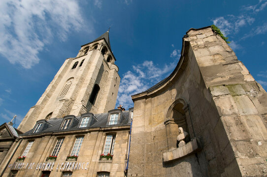Low angle view of a church, St. Germain Des Pres, Paris, Ile-de-France, France