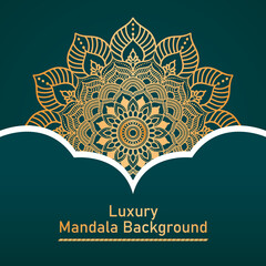 Circle Pattern Creative Luxury Ornamental Mandala, Flower Mandala with gradient color with unique Background Design in gold color vector