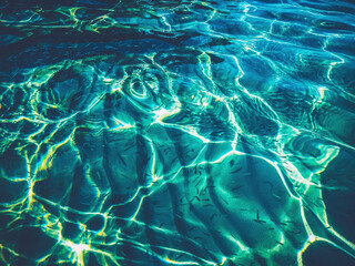 Background beach with sea wave. Texture sand. Gentle pastel colors. Vintage filter. Blue sky and azure coast, Es Trenc, Mallorca. Relax atmosphere.