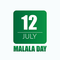 Malala Day Vector. Good for media history, advertisements, posters. Simple and elegant design