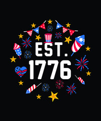 4th of July Independence Day Graphic t-shirt
